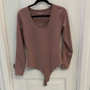 Abercrombie & Fitch Mauve Long Sleeve Bodysuit